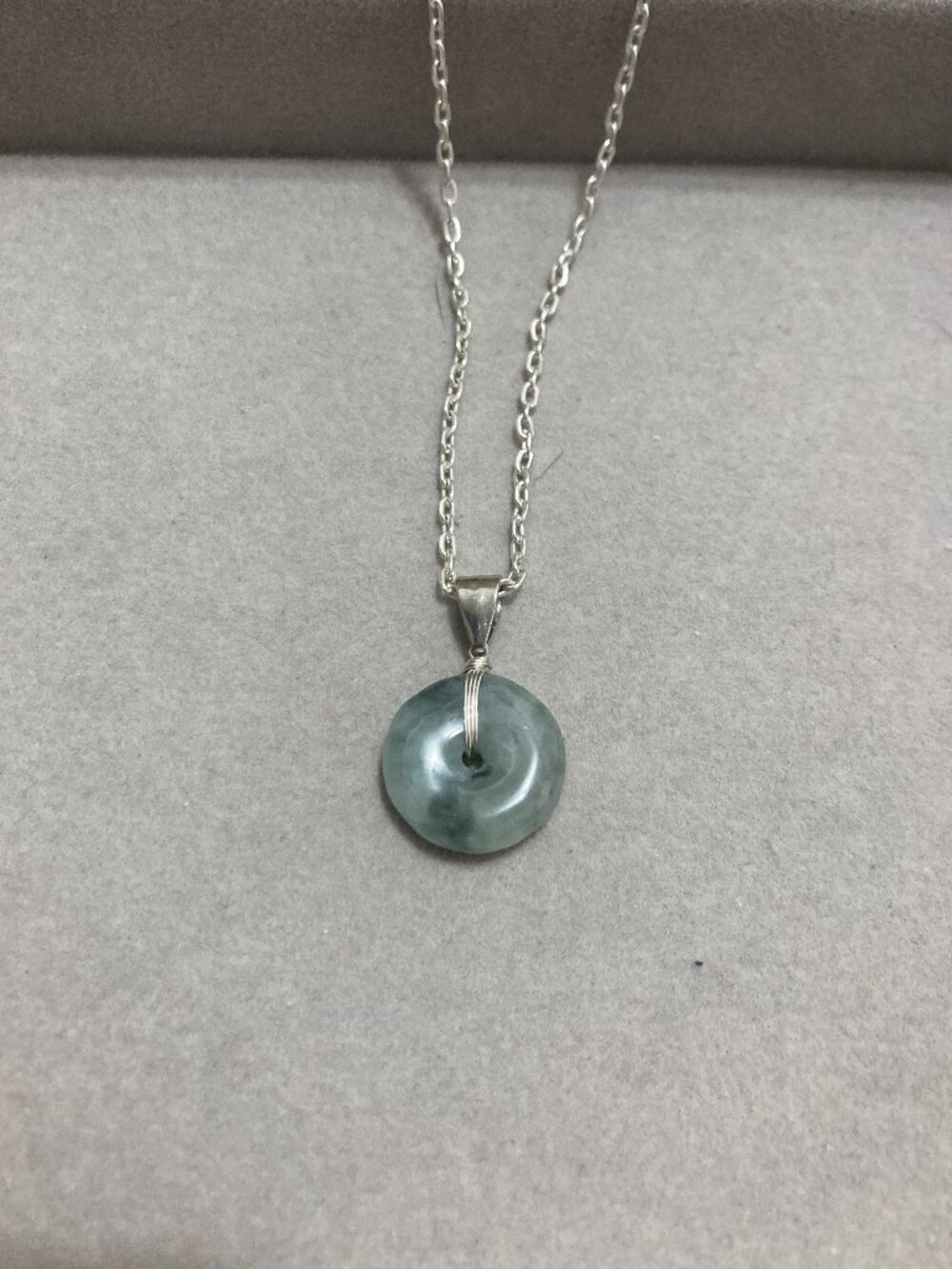 Natural grade A jadeite Donut Pendant